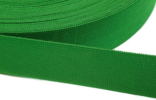 Jajasio Gummiband zum Nähen 30mm Breit in 20 Farben 15 - grassgrün 12 Meter