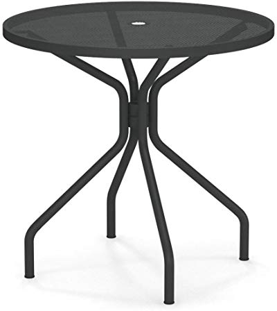 EMU Tisch für den Außenbereich, Durchmesser 80 cm, Art. 803, Farbe antikgrau, hergestellt in Italien