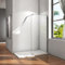 AICA 80x200cm Box Doccia Parete Walk In Con Vetro Trasparente Easyclean 8mm+Barra 73-120cm