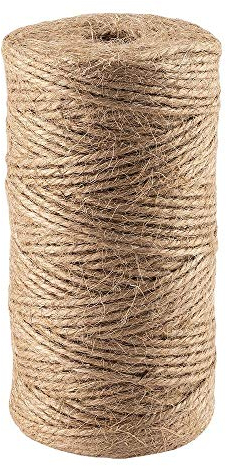Ideen mit Herz Juteband | 100 m | auf Rolle | Natur | Bastelschnur, Jute-Kordel, Dekokordel | ideal für Haushalt, Garten, Deko, DIY, Basteln (Ø 2 mm)