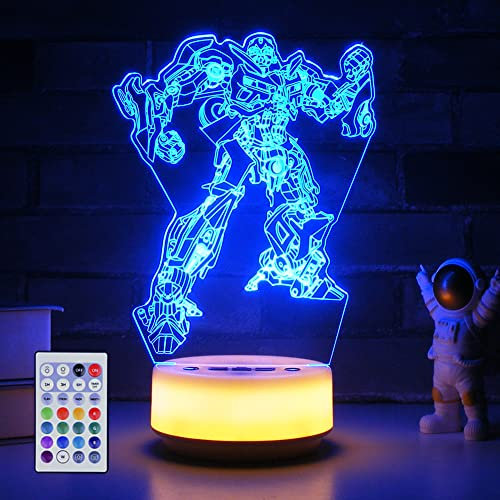 SHINECLOUD Transformers Bumblebee Roboterlicht Camaro Rennauto Nachtlicht Beistelltischlampe als Geschenk für Kinder oder Erwachsene, DekorLicht für KinderzimmerWohnzimmer, Geburtstagsgeschenk für
