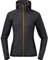 Bergans Cecilie Wool Hood Jacket - Solid Charcoal/Black/Light Golden Yellow - S