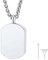 FindChic Memorial Urnen Anhänger Asche Halskette Dog Tag Kette Herren Damen Edelstahl Blut Kette zum befüllen Erinnerungsschmuck mit Trichter Füllen Kit Silber