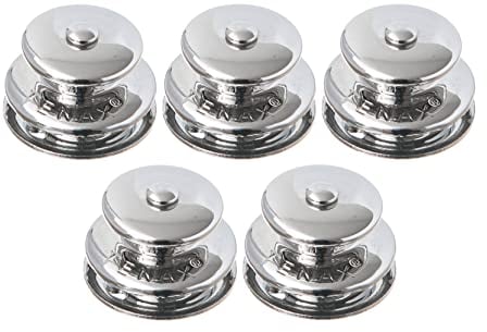 New Marine TENAX 5 Stück Oberteile, Groß: Druckknopf, Silber