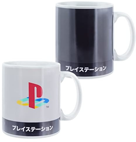 Paladone PlayStation Heritage XL Heat Change Coffee Mug, 550ml, Color Changing Ceramic Mug, Multicolored (PP8981PS)