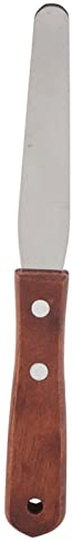 Yinhing Straight Metal Spatulas Applicator Sticks, Waxing Spatula Metal Wax Mixing Applicator Wood Handle Hair Removal Tool for Body Hair Eyebrow Removal - Spa and Home Usage