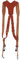 Sangles pour appareil photo pour photographes - Double harnais réglable - Ceinture pour deux appareils photo - Sangle en cuir pour appareil photo, Rouge, Unisex Adult