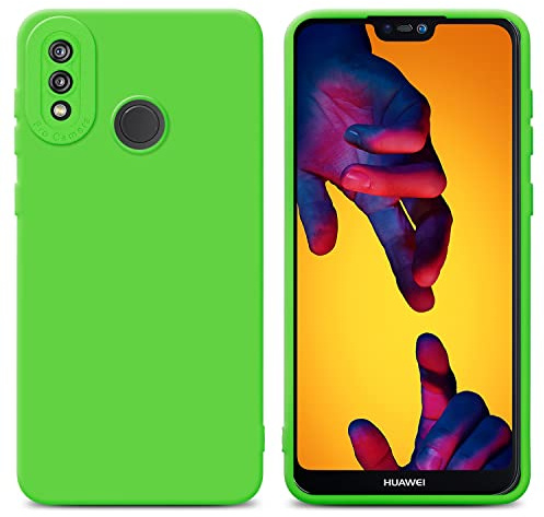 Cadorabo Hülle kompatibel mit Huawei P20 LITE 2018 NOVA 3E Schutzhülle TPU Silikon Case Liquid Design mit Kameraschutz Slim Kratzfest Gummi Case Hülle für Huawei P20 LITE 2018 NOVA 3E in Grün