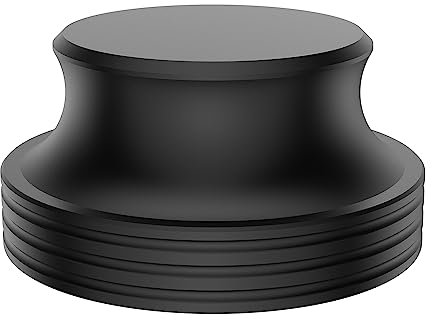 Tertullus Record Weight Stabilizer 14oz Aluminum LP Turntable Clamp Weight Height Disc Stabilizer for HiFi Turntable Vinyl Disc LP Record Player Black