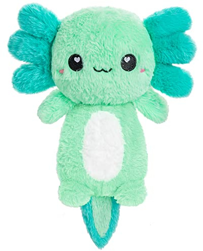 Axolotl Microwavable Unscented Heating Pad for Women and Kids- Cute Soft Cozy Pillow Plush Heatable Warm Stuffed Animals - Kawaii Hot and Cold Plushie Food Toy - Axolotl Gifts for Girls and Boys Mint