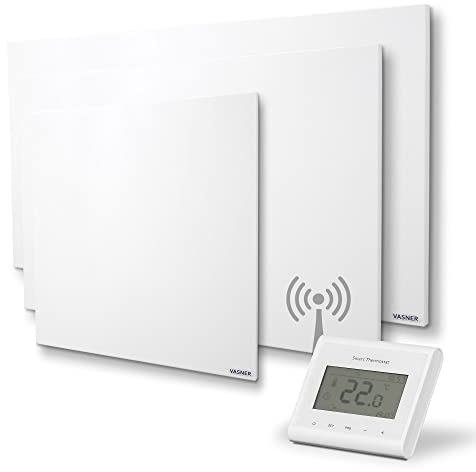 VASNER Citara M RX Funk Infrarotheizung - Infrarot Heizpaneel 300-1100 Watt - Infrarot Wandheizung Elektroheizung mit Funk Thermostat - Elektrische Heizung Innenbereich - 700 Watt + Thermostat-Sender