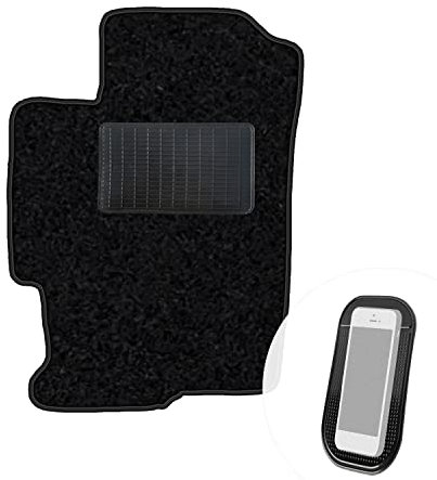 moto-MOLTICO Fahrer Fußmatte Auto Velours Fahrerseite Autoteppiche Schwarz Fahrermatte 1-teilig passend für Mazda 6 I 2002-2007