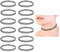 12 Pièces Ras du Cou Élastique - Collier de Tatouage Extensible pour Femmes et Filles - Chaîne en Caoutchouc/Plastique