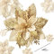 Roqueen 15 Stücke 14CM Künstliche Blumen Weihnachten Poinsettia Glitzer mit Clips Stämme Weihnachten Baum Ornamente für Kranz Party Hochzeit Neujahr Dekoration (Golden)
