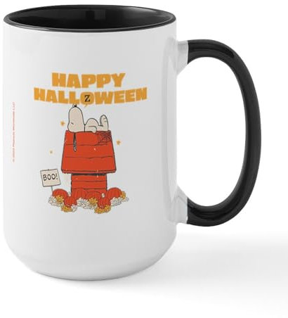 CafePress Snoopy Happy Halloween Mugs 15 oz (444 ml) Ceramic Coffee Mug