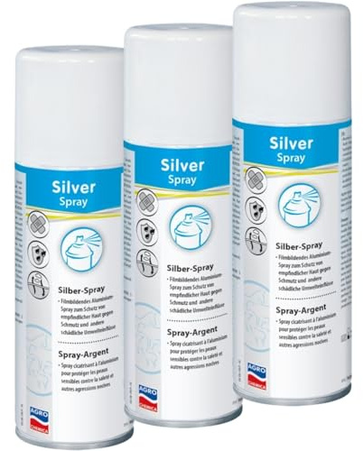 RL24 - Silberspray – Sprühpflaster für Tiere – 3 x 200 ml (3er Set) | Spray zum Schutz vor Schmutz & Umwelteinflüssen – filmbildendes & atmungsaktives Pflasterspray – Horn- & Hautpflege