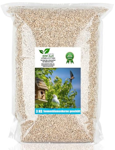 3 kg de graines de tournesol pelées - Nourriture pour oiseaux sauvages - Tournesol - 3 kg