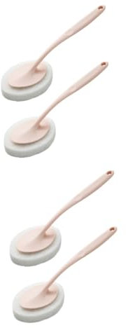 Beaupretty 4 Stück Haushaltsreinigungsbürste küchenmaschiene kochgeschirr putzschwamm Geschirrspülmaschine badezimmerbürste Entkalkungsbürste Fleckenentferner-Pads Boden Fleckenpad Rosa