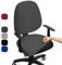 BalladHome Bürostuhl Bezug Stretch Bezug Für Bürostuhl Universal Office Computer Stuhlbezug Drehbare Office Stuhlbezüge Abnehmbare Waschbare Bürostuhl Hussen für Computer Armlehnen Stuhl (Grau,2PC)-F