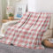 UNZYE New York Kuscheldeckedecke Tisch Klein Kuscheldeckedecke Zum Mitnehmen Plaid Rosa Herbst-Decke 240x180cm