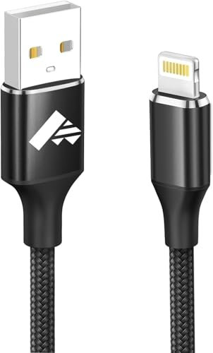 Aioneus Cable iPhone 2M Cable iPhone Carga Rápida MFi Certificado Cable Cargador iPhone Nylon Trenzado USB Cable Lightning Compatible con iPhone 14 13 12 11 Pro XS MAX XR X 8 7 6S 6 Plus 5 5S, iPad