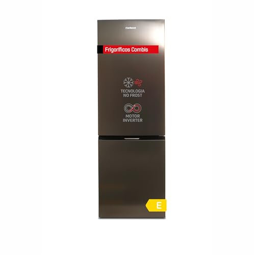 Corbero - Frigorífico Combi | CCH18574NFW | 327L | 67,2x60x185,5 | No Frost | Luz LED | Crisper | Balcones Ajustables | Estantes de Cristal | Hueveras | Cubiteras | 39 Db | Blanco/Inox