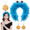 MILIAFLICK Krümelmonster Kostüm Haarreif, Cookie Monster Haarreif, Krümelmonster Haarreif Blau, Kostüm Accessories für Damen Kinder Kostüm Karneval Halloween 3 Stück