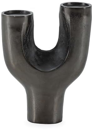 CANDELABRO 30X13X40 METAL NIQUEL ENVEJECIDO