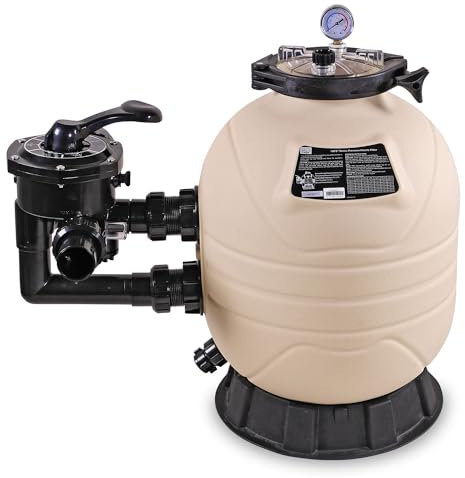 POOL Total Sandfilter mega+ MAX 425 mm Side-Mount bis 35 m³ - Hochwertige Filteranlage aus langlebigem Polyethylen - Zuverlässige Reinigung für kristallklares Wasser - Ideal für Pools und Whirlpools