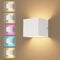 Dehobo Wandleuchte LED Innen - Matt Weiß Wandlampe Batterie USB Aufladbar 1.5W 3000K 4000K 6000K Dimmbare - Moderne Innen Wandbeleuchtung für Wohnzimmer Schlafzimmer Treppen Zuhause