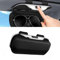 Funda para gafas de coche, caja de visera automotriz, soporte portátil para lentes de sol, soporte de lente de coche, fácil instalación, 18,5 x 6,5 x 8,1 cm (negro)
