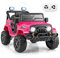 12V Kids Electric Ride on Car, Battery Powered Kids Off Road Truck with LED Lights, Music, Horn, Remote, Wireless, 2 Motors Ride on Vehicle Toy for Boys Girls 3+ Years Old (Rose Red)