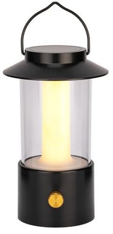 Ideen mit Herz | LED-Laterne mit Henkel | dimmbar | Ø 11,5cm, 19cm hoch | batteriebetrieben | mit Timer-Funktion | Tischlampe | Stimmungslicht | minimalistisches Design