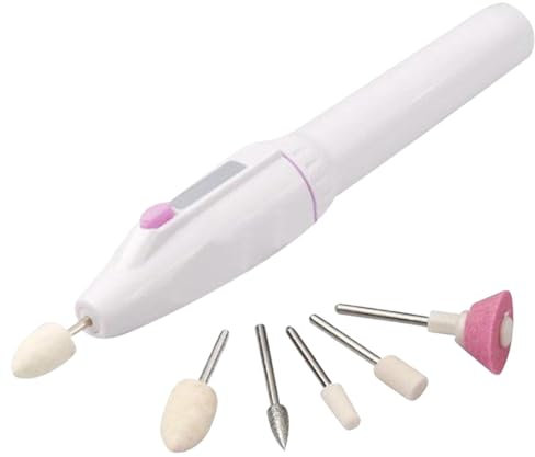 Electric Manicure Pedicure Kit - Electric Nail File Set, Portable Manicure & Pedicure Tool with 5 Nail Drill Bits | Professional Nail Polishing Kit for Hand & Foot Care, Home & Salon Nail Supplies