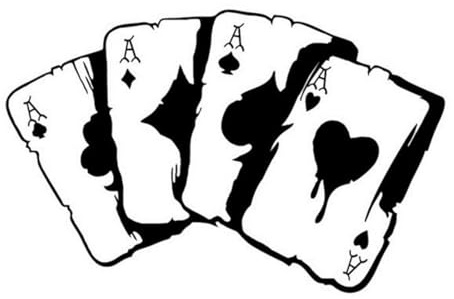 Auto-Aufkleber, Cool Kreativ Dekoration Kopf Karosserie Heck Abdeckung Kratzer Poker Karten Auto Aufkleber (Schwarz)