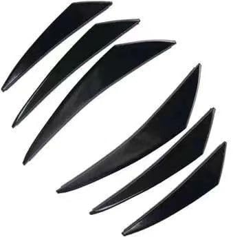 WENGONG 6 Pezzi Alette per Auto per VW Golf 5 6 7 8 GTE GTI GTD Clubsport Clubsport45 Variant Alltrack, Splitter Pinne Diffusore per Auto Adesivi Decorativi Carrozzeria Anteriore Auto Modifica