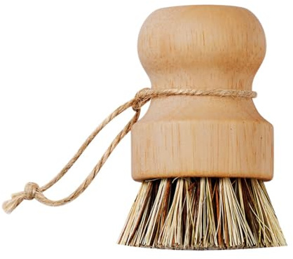 Spazzola per funghi e verdure, spazzola per piatti in legno, spazzola resistente per funghi, spazzola per piatti, pentole, padelle e verdure, antigraffio, per cucina, pavimento, piano di lavoro