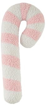 Generisch Süßigkeits Überwurfkissen, 35cm Weihnachts Zuckerstangen Kissen, Süßes Weiches Plüsch Kissen Zuckerstangenform Rosa, Für Weihnachten Sofa Couch