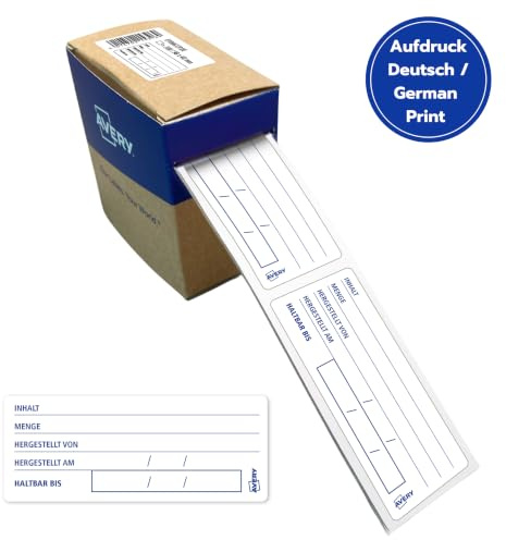 AVERY Lebensmittel-Etiketten deutscher Aufdruck 98x40mm 300 St ETIHACCP.DE