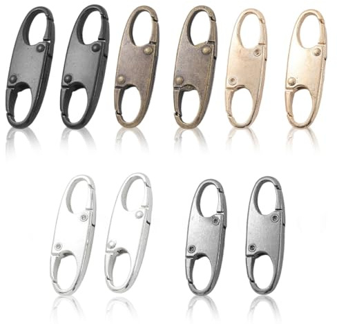 BDEPSTR Cadenas Sac a Dos,Lot de 10 Fermetures à Glissière Détachablesc,Fermetures à Glissière Antivol pour Sacs à Dos, Petits Clips,pour Bagages,Sacs à Main,Portefeuilles