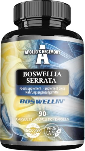 Boswellia Serrata 500 mg – 90 vegane Kapseln | 90-Tage-Vorrat – Unterstützung für Gelenke und Knochengesundheit – Apollo's Hegemony