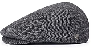 Brixton Herren Cap HOOLIGAN, grey/black herringbone, XL, BRIMCAPHOO