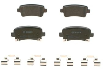 Bosch BP1190 - Brake Pads Car Rear Axle - 1 Set of 4 Pads | Bosch Quality - Reduced Noise and Dust - ECE-R90 Certified - Copper-Free