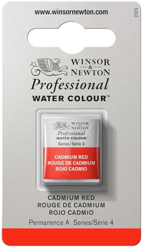 Winsor & Newton Professional Watercolor, Half Pan, Cadmium Red