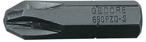 GEDORE Schraubendreherbit 1/4 Zoll,Vorteilspack 10- Teilig, Kreuzschlitz PZ 3, 690 PZD 3 S-010