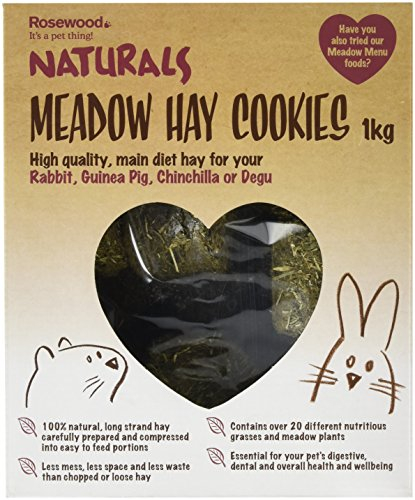 Rosewood Naturals Meadow Hay Cookies 1kg – Healthy Small Animal Treats for Rabbits, Guinea Pigs, Chinchillas & Degus – Natural Hay for Digestive and Dental Health