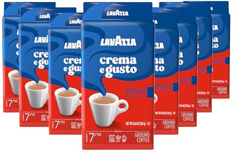 Lavazza Crema e Gusto Ground Coffee, Italian , 8.8-Ounce Bricks ( (pack of 8) by N/A