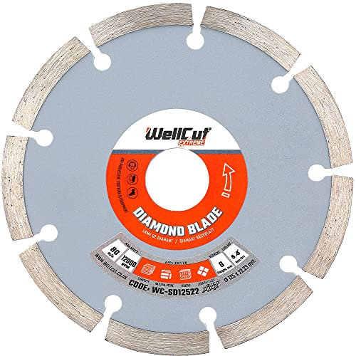 WELLCUT Extreme Diamond Saw Blade, Angle Blade Grinder 125 x 22.23mm Bore for GA5030, DCG412, DCG405, DGA504 Compatible with Concentre, Natural Stone, Ceramic Tiles