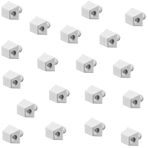 Korpusverbinder Möbelverbinder zum Einbohren Schrank-Verbinder - H10510 | Holzverbinder Kunststoff weiß | Winkelverbinder für Möbel-Bau - Kästen - Ecken | 20 Stück - Eckverbinder Winkel-Beschlag