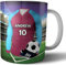 AK Giftshop Personalised Gift - Football Shirt Blue and Claret - Mug -Tea Coffee Cup - Birthday - Christmas - Stocking Filler - Secret Santa